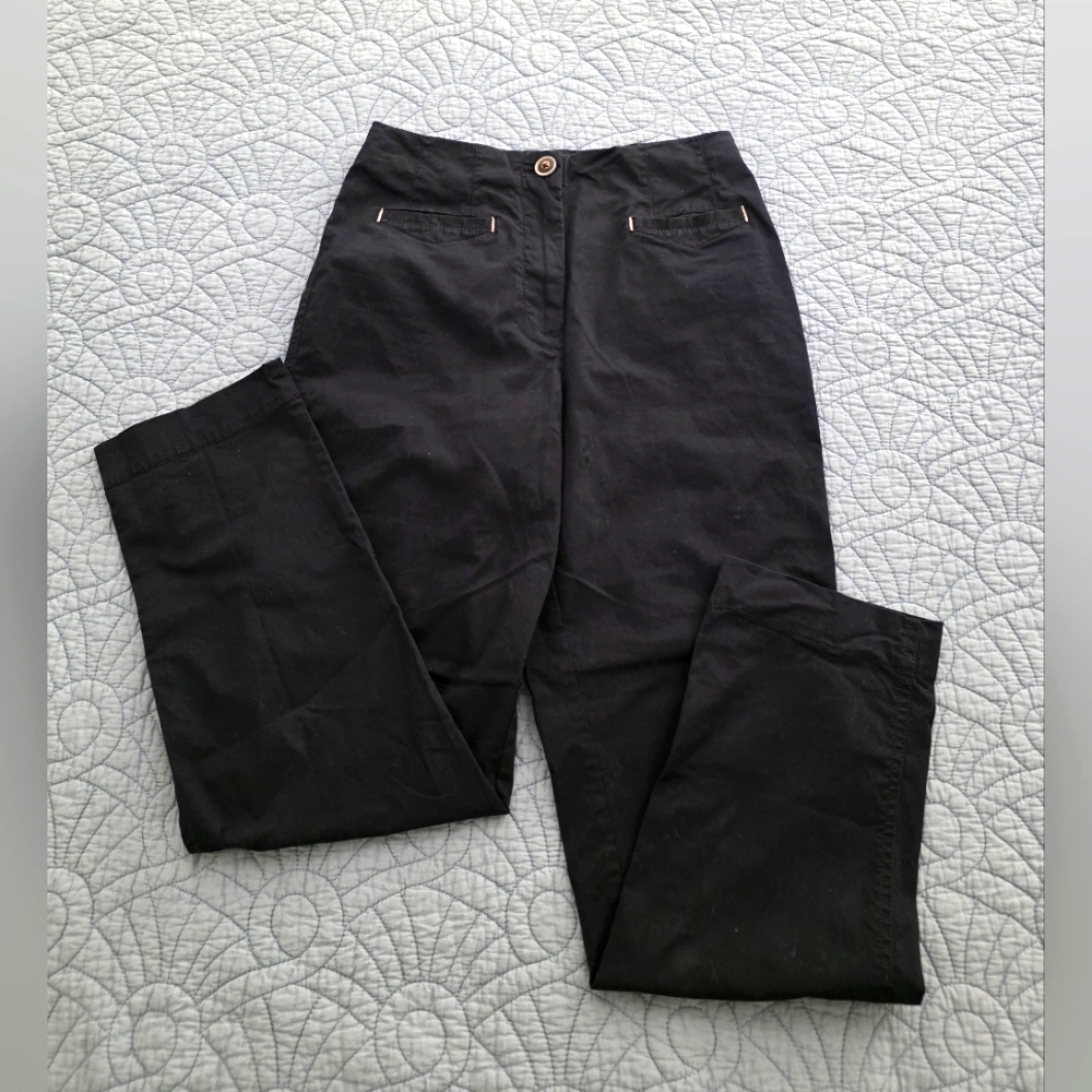 Maeve by Anthropology Black Trousers SZ 4